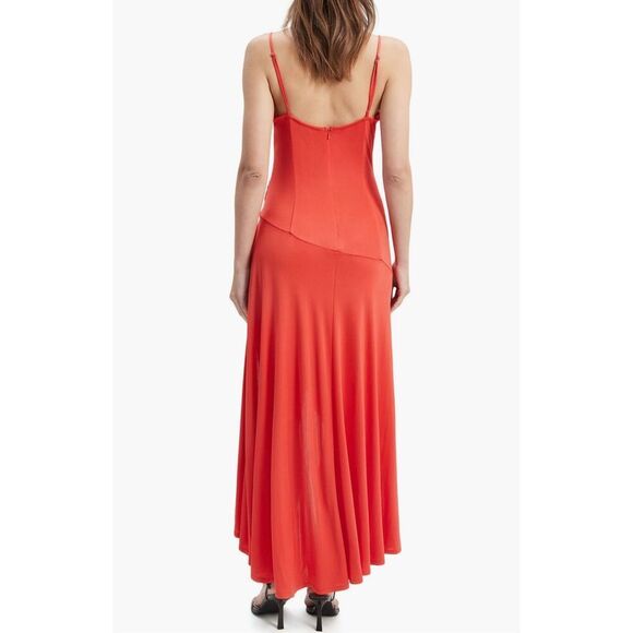 NWT Bardot sorella jersey midi dress in fire red Size 4 - Picture 2 of 10